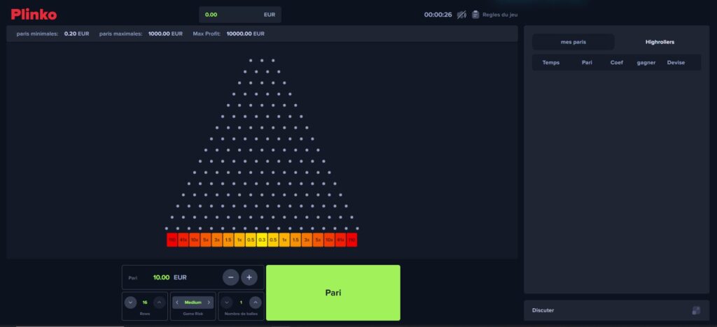 Plinko Casino Mystake Avis FR